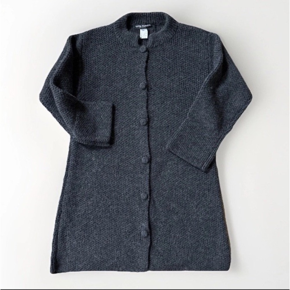 Little Journeys‎ Chicago Alpaca Cardigan Sweater Small (Medium) Boho Long Line